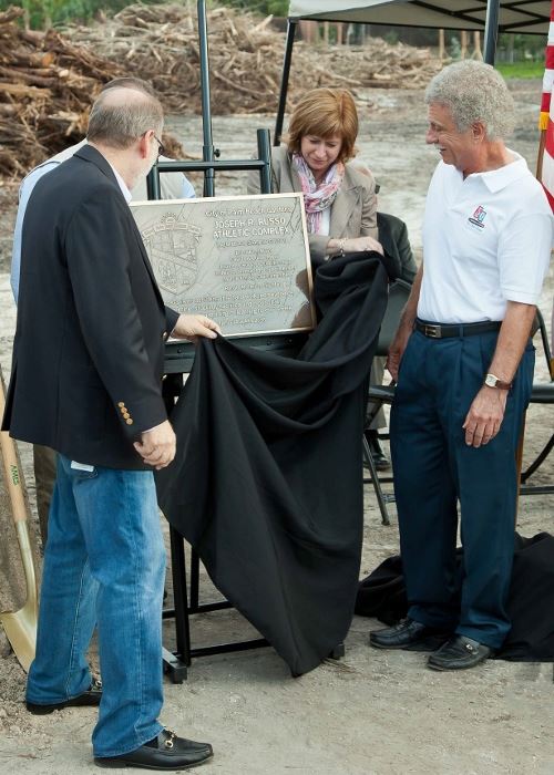 Council members unveiling the plaque